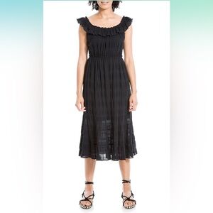 Max Studio Women's Sleeveless Tiered Midi Dress